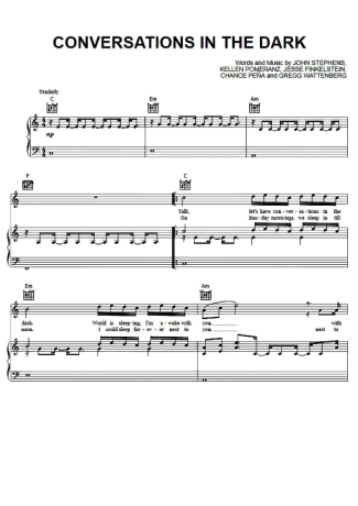 John Legend  score for Piano