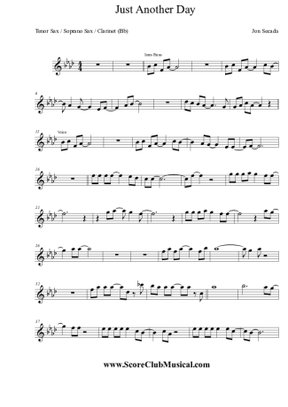 Jon Secada  score for Tenor Saxophone Soprano (Bb)
