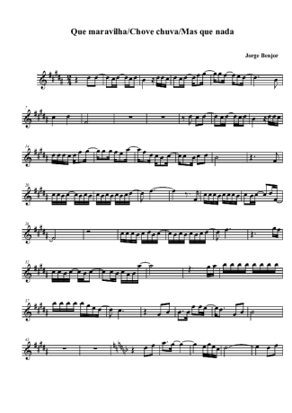 Jorge Ben Jor  score for Clarinet (Bb)