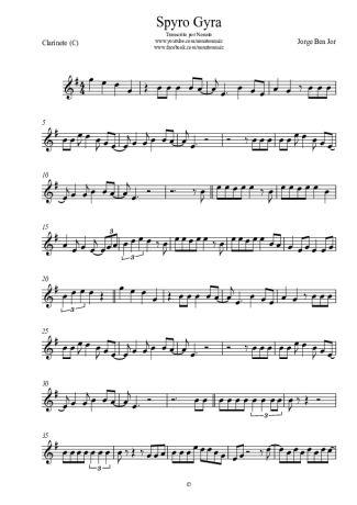 Jorge Ben Jor Spyro Gyra score for Clarinet (C)
