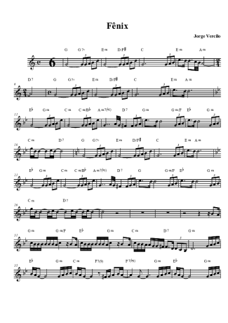 Jorge Vercillo Fenix score for Clarinet (Bb)