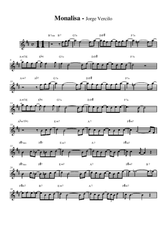 Jorge Vercillo  score for Alto Saxophone