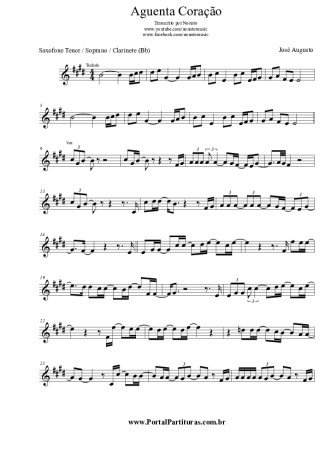 José Augusto  score for Tenor Saxophone Soprano (Bb)