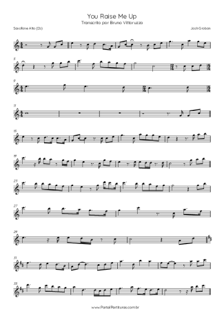 Josh Groban  score for Alto Saxophone