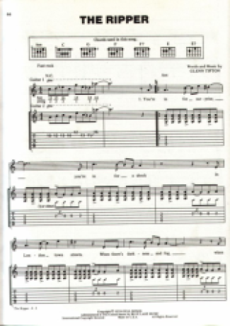 Judas Priest The Ripper score for Guitar