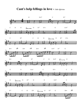 Julio Iglesias  score for Alto Saxophone