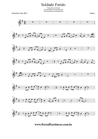 Junior (Gospel) Soldado Ferido score for Alto Saxophone