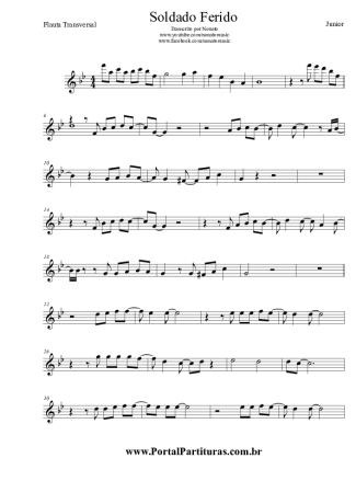 Junior (Gospel) Soldado Ferido score for Flute