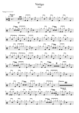 Jutes  score for Drums