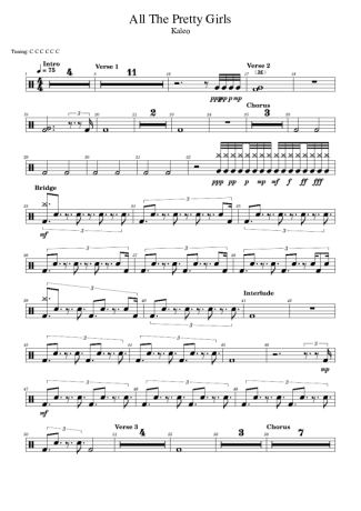 Kaleo  score for Drums