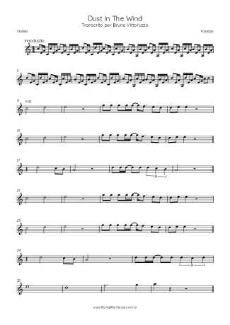 Kansas Dust In The Wind score for Violin