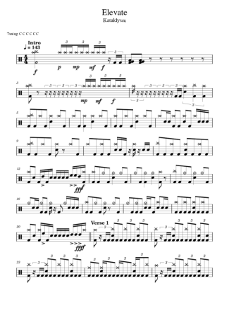 Kataklysm  score for Drums