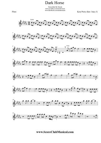 Katy Perry  score for Flute
