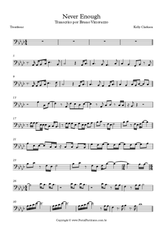 Kelly Clarkson  score for Trombone