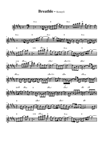 Kenny G - Breathless - Sheet Music For Alto Saxophone