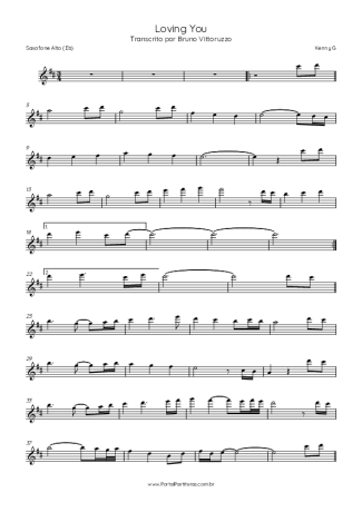 Kenny G  score for Alto Saxophone