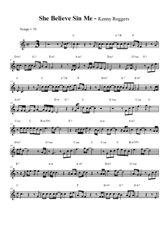 Kenny Rogers  score for Clarinet (Bb)