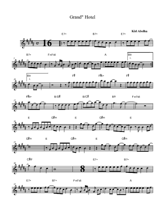 Kid Abelha  score for Tenor Saxophone Soprano (Bb)