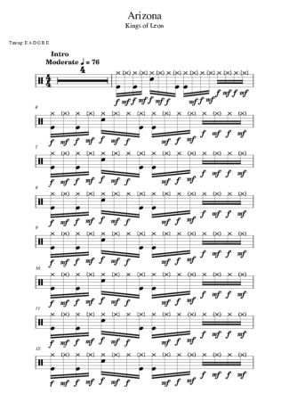 Score for Drums