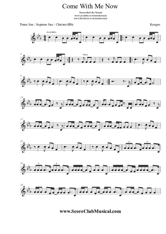 Kongos  score for Tenor Saxophone Soprano (Bb)