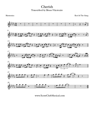 Kool & the Gang Cherish score for Harmonica