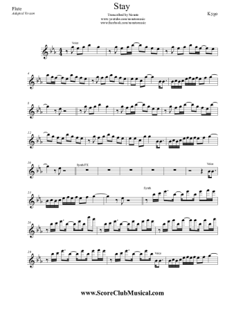 Kygo  score for Flute