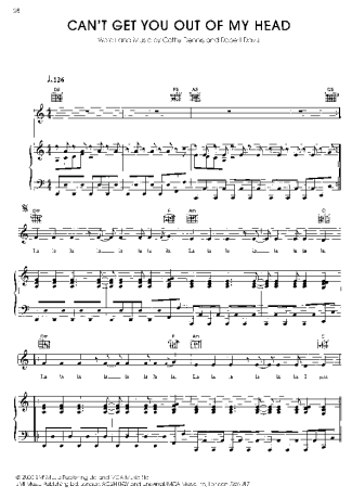 Kylie Minogue  score for Piano