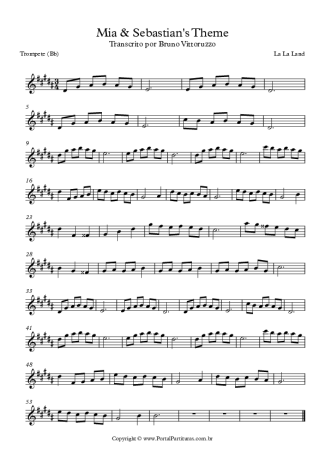 La La Land Mia & Sebastian´s Theme score for Trumpet