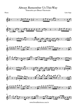 Lady Gaga  score for Flute