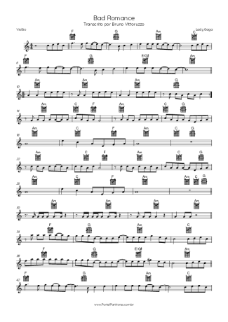 Lady Gaga  score for Acoustic Guitar
