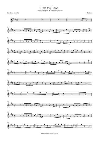 Lady Gaga  score for Alto Saxophone