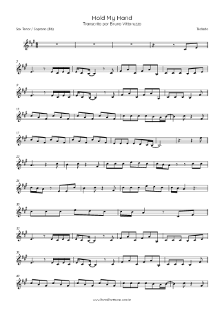 Lady Gaga  score for Tenor Saxophone Soprano (Bb)