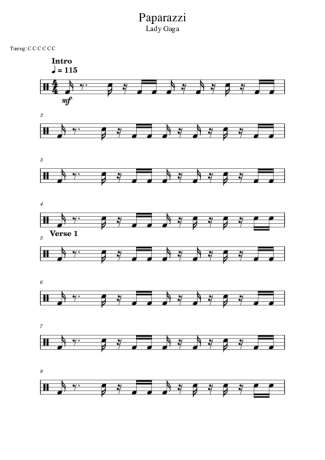 Lady Gaga  score for Drums