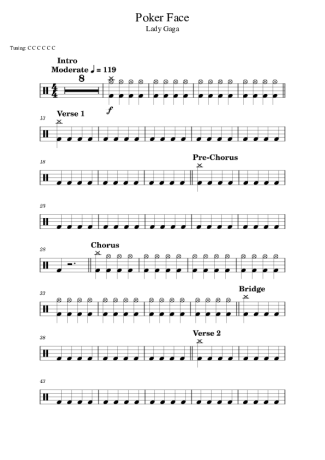 Score for Drums