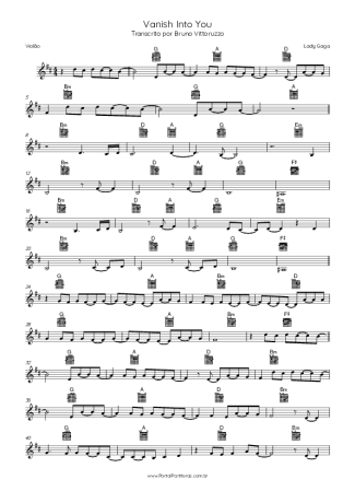 Lady Gaga  score for Acoustic Guitar