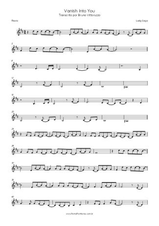 Lady Gaga  score for Flute