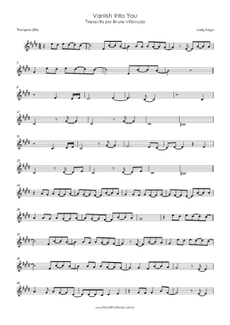 Lady Gaga Vanish Into You score for Trumpet