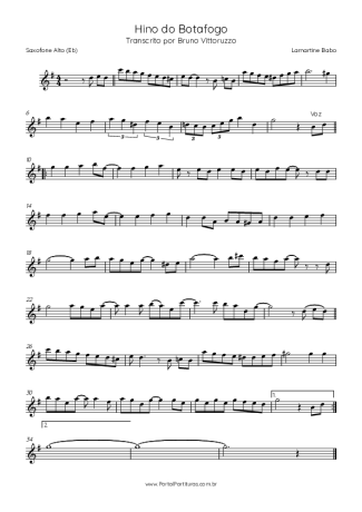 Lamartine Babo  score for Alto Saxophone