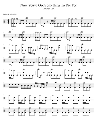 Lamb Of God  score for Drums