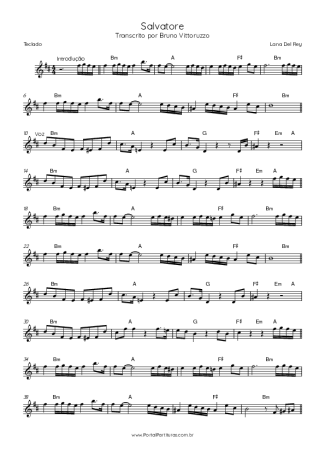 Lana Del Rey  score for Keyboard