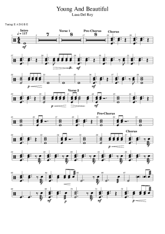 Lana Del Rey  score for Drums
