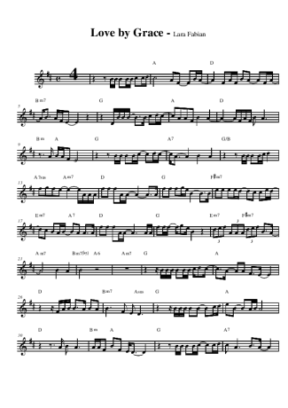 Lara Fabian Love By Grace score for Alto Saxophone