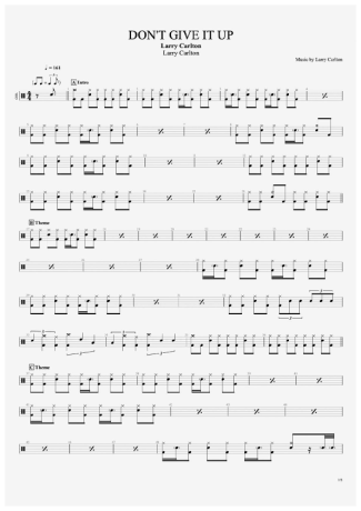 Larry Carlton Don´t Give Up score for Drums
