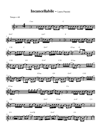 Laura Pausini  score for Alto Saxophone