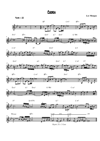 Lee Morgan Ceora score for Clarinet (Bb)