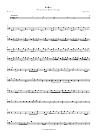 Legião Urbana Índios (Versão Acústico MTV) score for Trombone