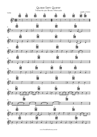 Legião Urbana  score for Acoustic Guitar