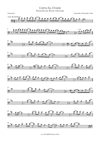 Leonardo  score for Cello