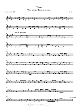 Liniker  score for Alto Saxophone