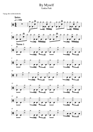 Score for Drums